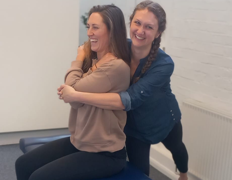 Jess on a CPD day practicing treatments