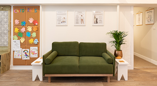 Thrive waiting room couch